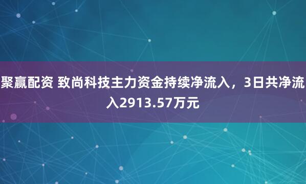 聚赢配资 致尚科技主力资金持续净流入，3日共净流入2913.57万元